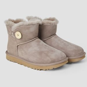 NEW Side Button Ankle Boots (Mauve Tan) - Lattelier